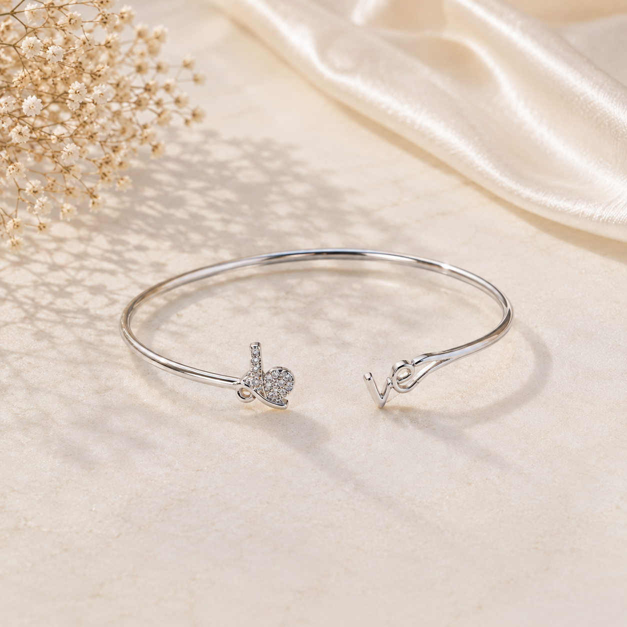 Silver Love Knot Kada