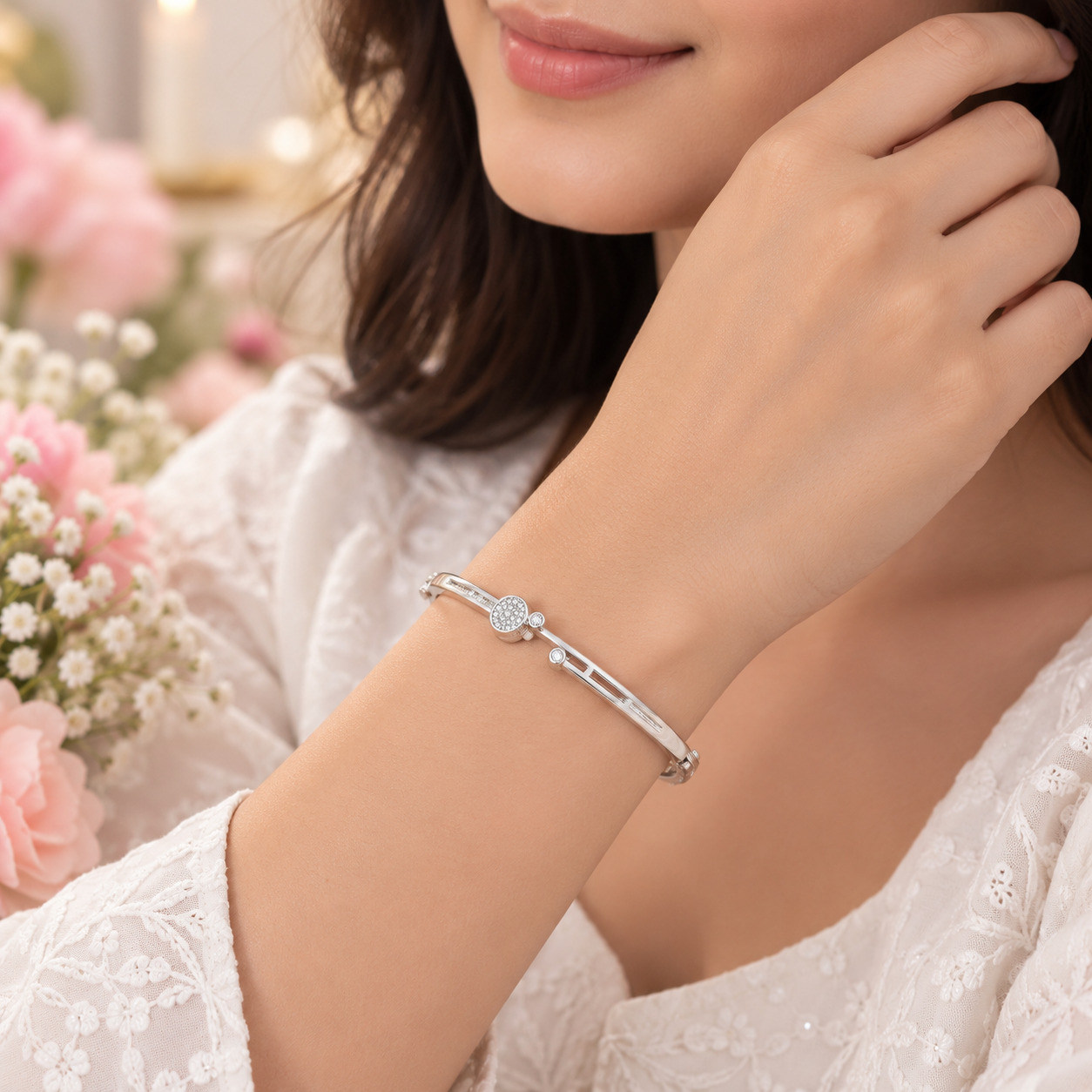 Silver Celeste Charm Kada