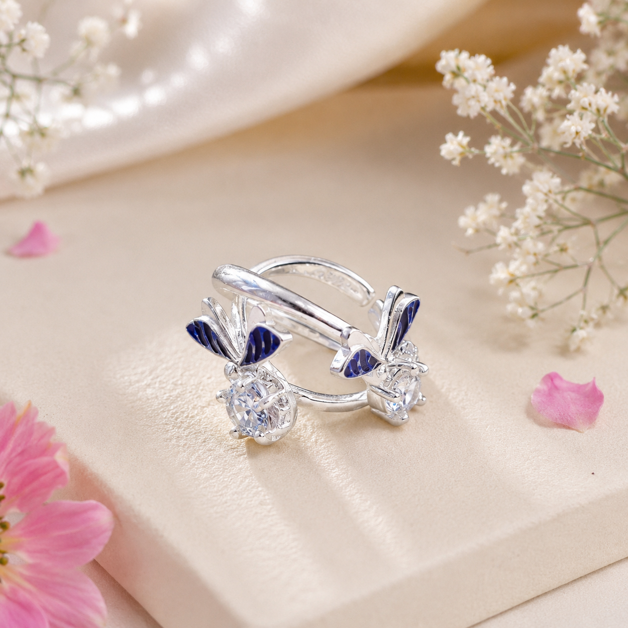 Silver Flutter Toe Ring