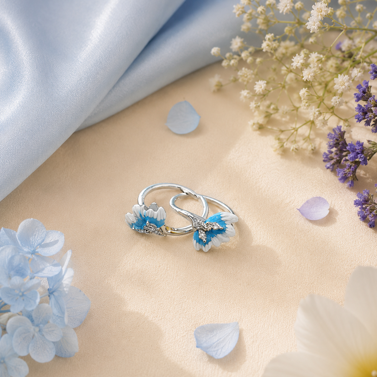Blue Blossom Toe Ring