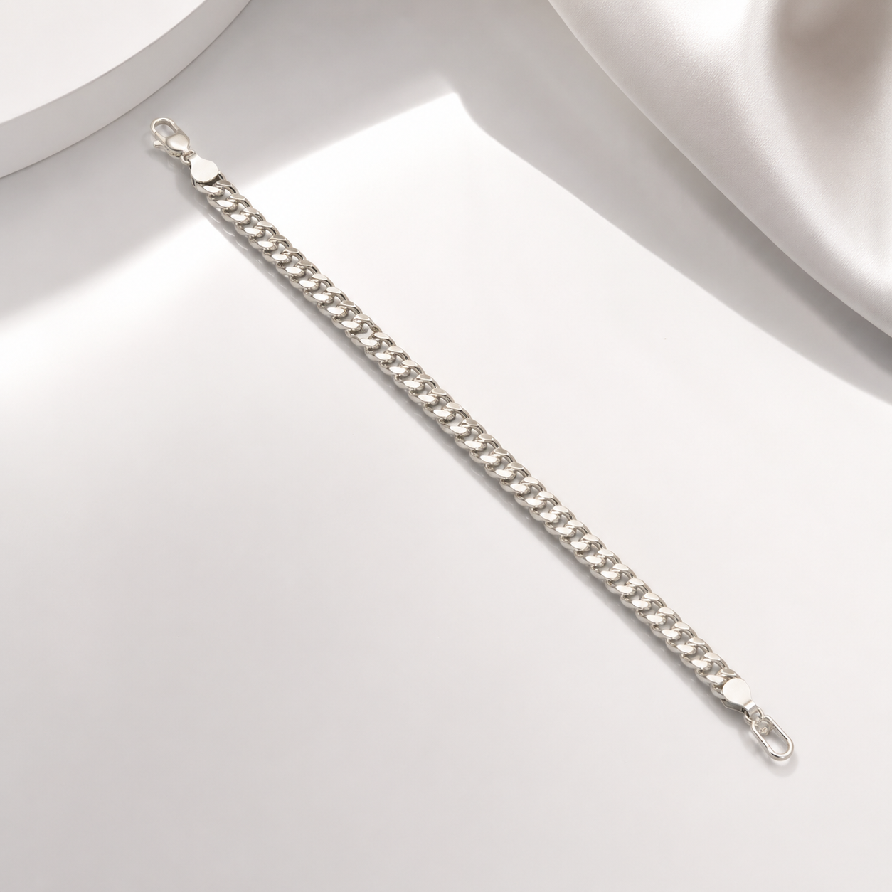 Classic Curb Silver Bracelet
