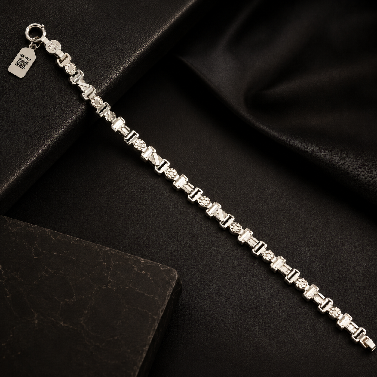 Men's Vintage Armor Silver Bracelet