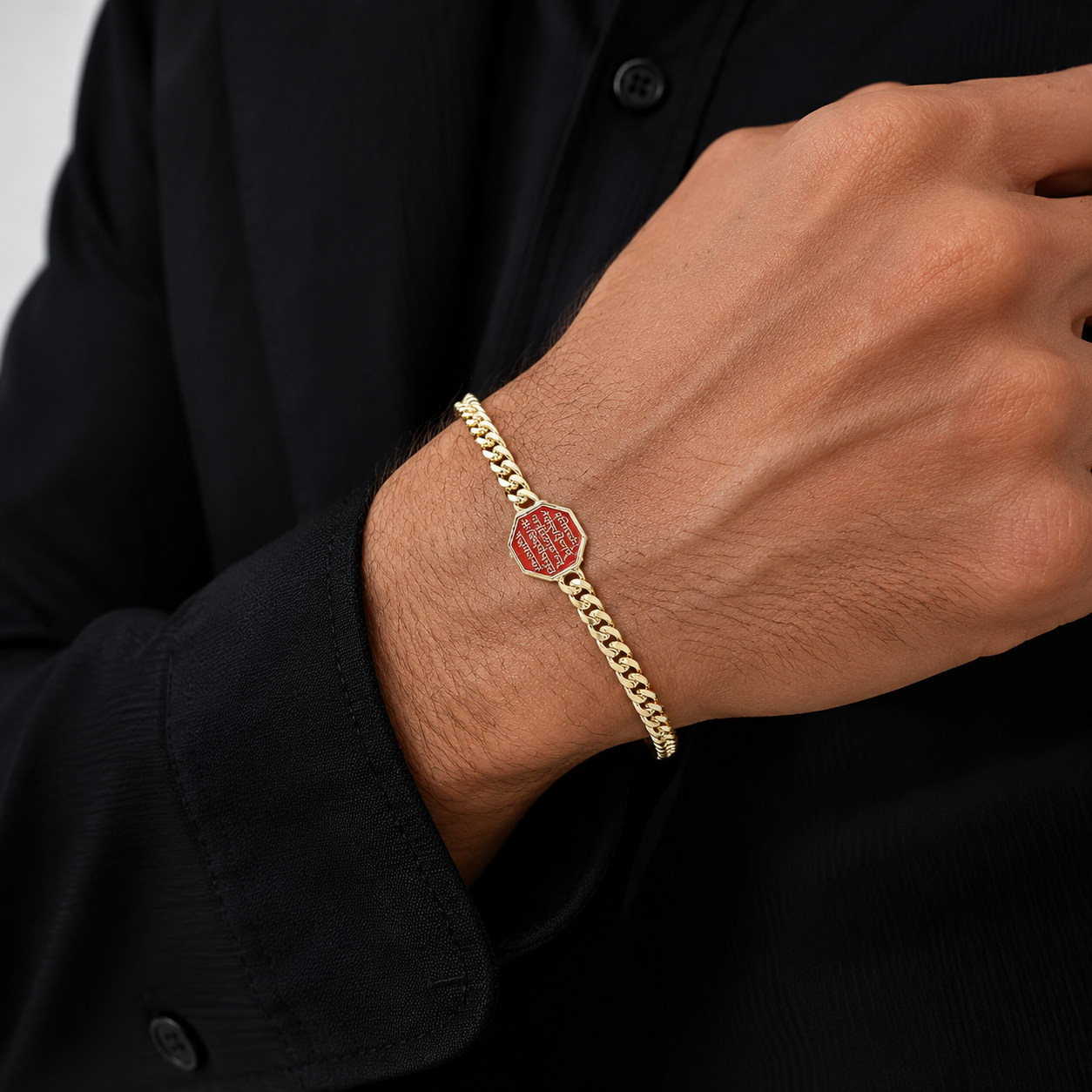 Men's Gold Hanuman Protection Bracelet