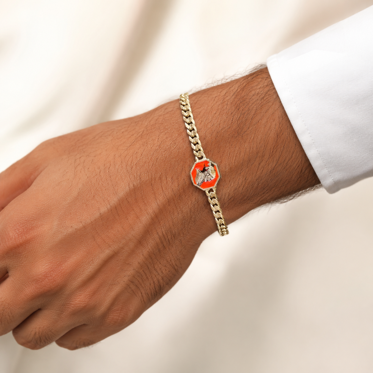 Men's Gold Eagle Protection Bracelet