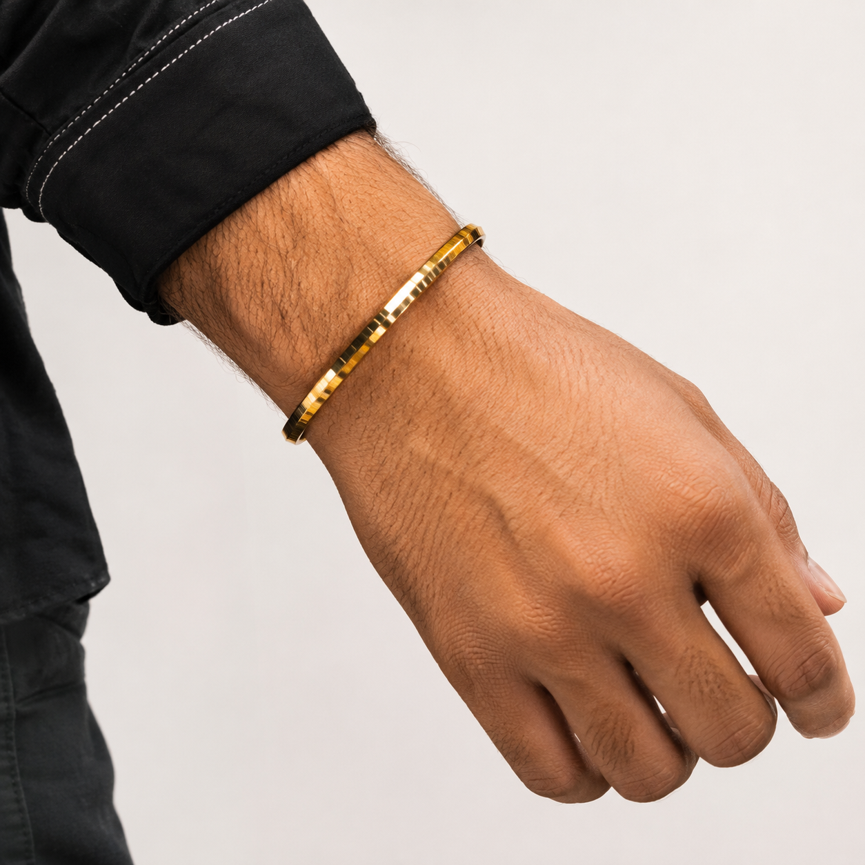 Men's Classic Gold Plain Kada