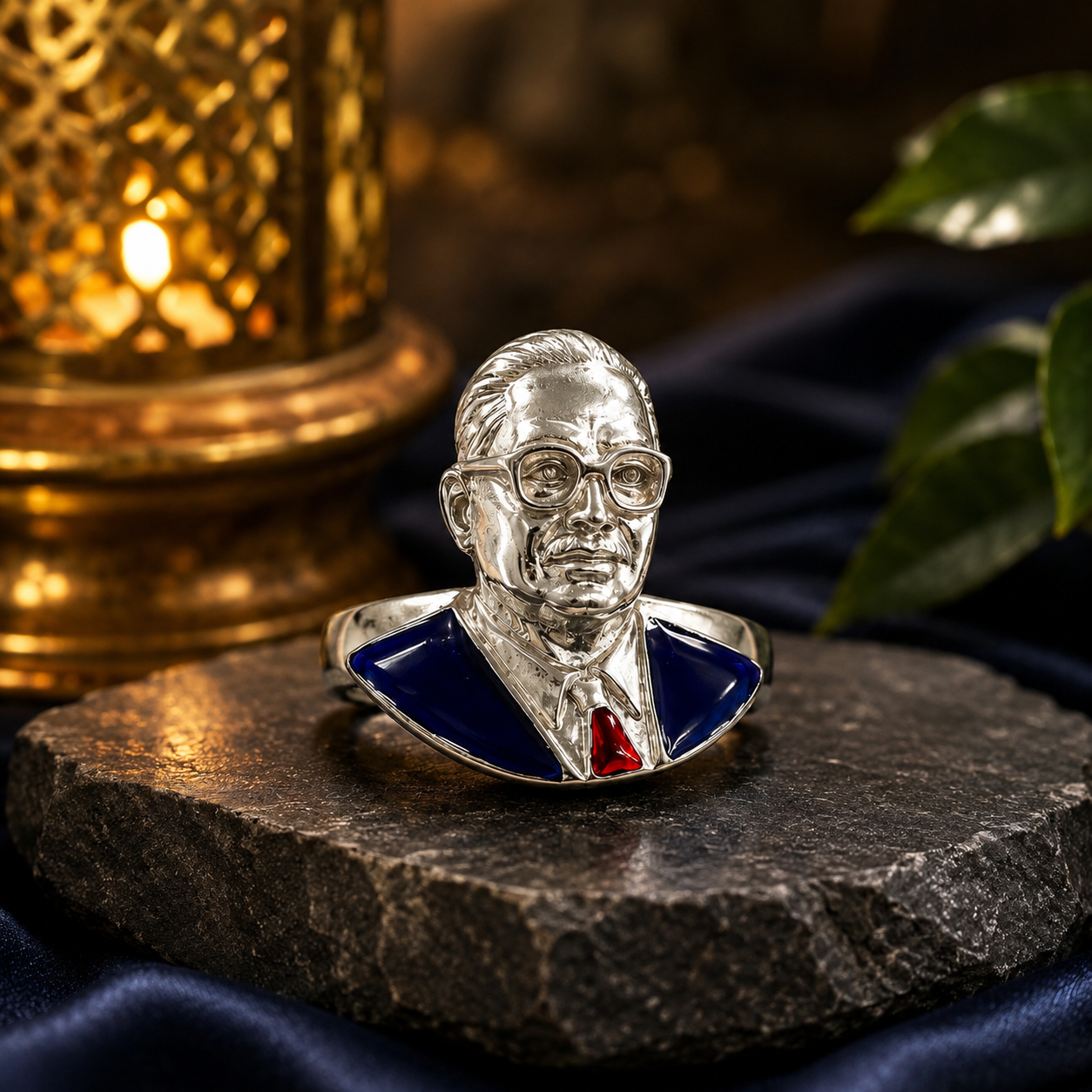 Dr. B. R. Ambedkar Tribute Silver Ring