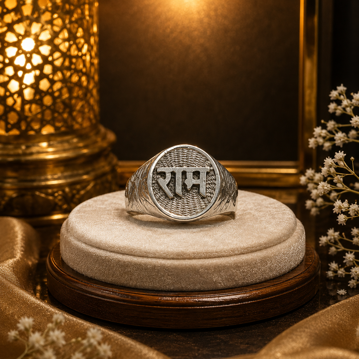 Shree Ram Devotional Men's Silver Ring