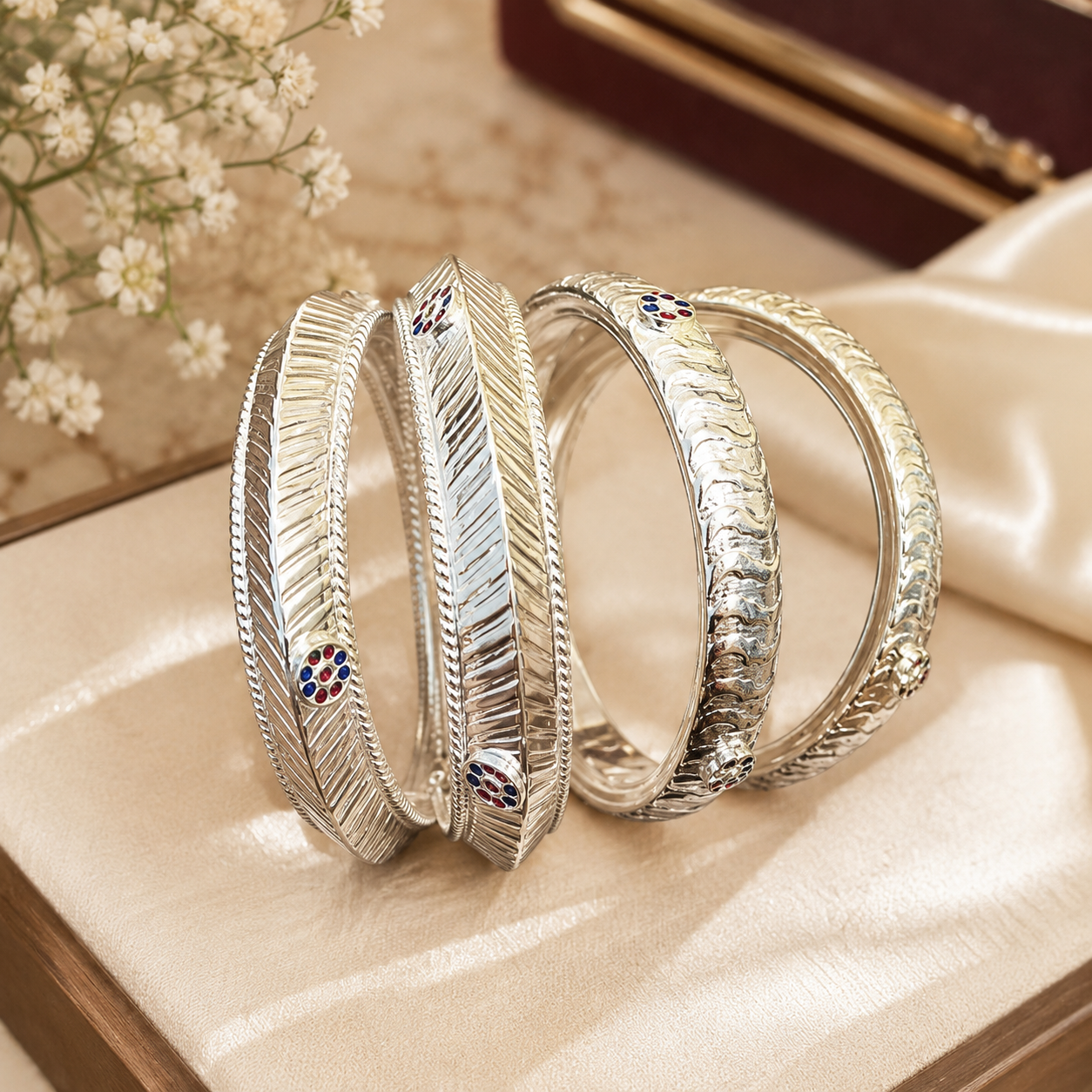 Feather Shine Bangles